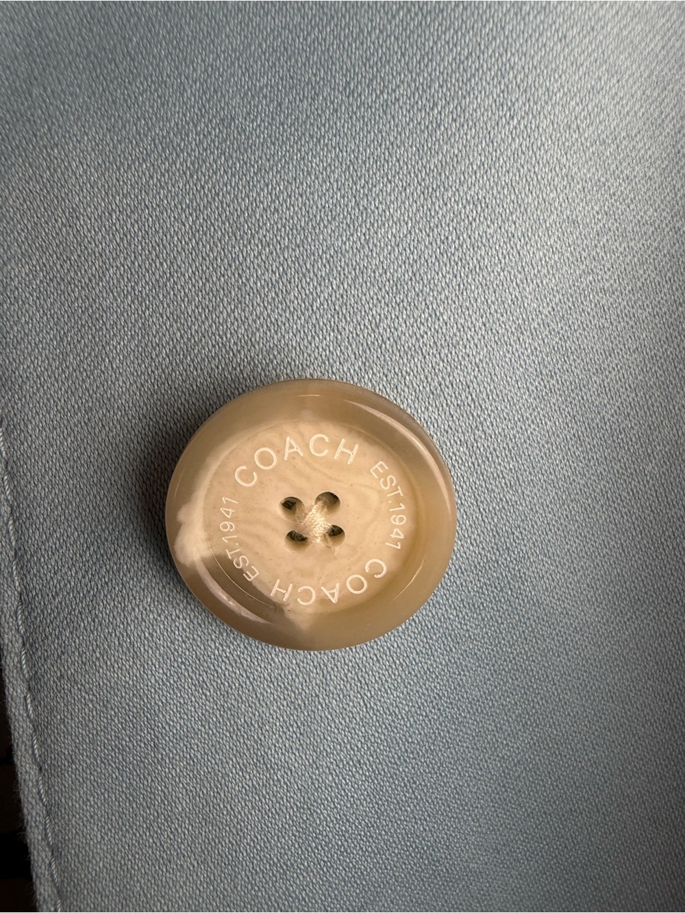 Coach Powder Blue Women's Single-Breasted Trench Coat - Picture 13 of 15